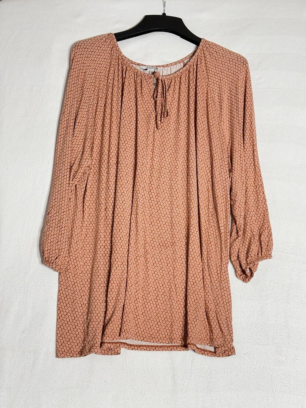 Craft and Barrow Top Women’s 2XL Sienna Color With Flower Pattern Eyelet Fall